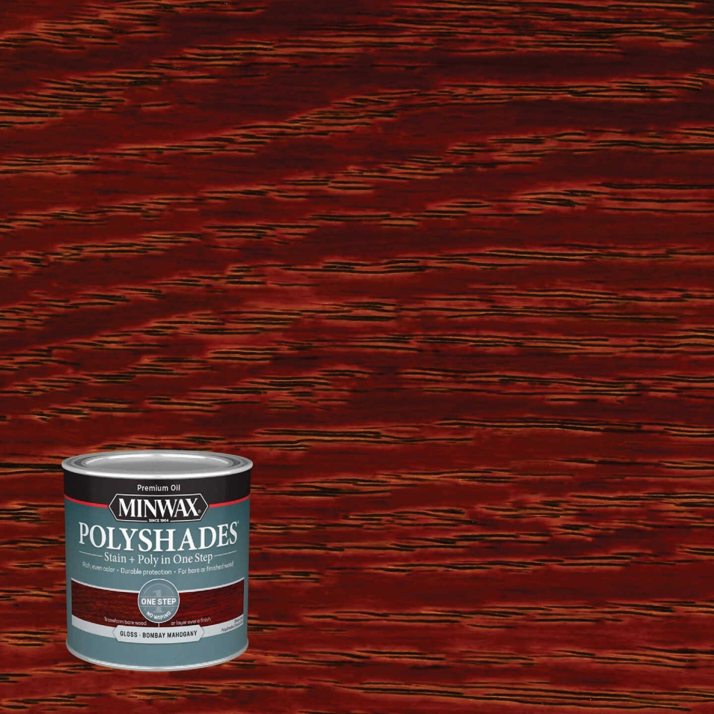 Minwax Polyshades 1/2 Pt. Gloss Stain & Finish Polyurethane In 1-Step, Bombay Mahogany Image 8