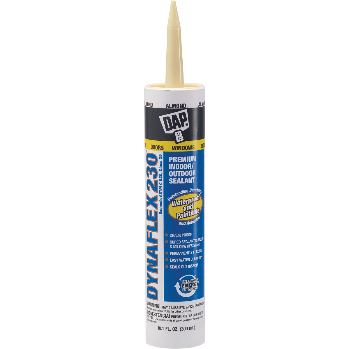 Dap Dynaflex 230 10.1 Oz. 100% Waterproof Window, Door, Siding & Trim Elastomeric Sealant, Almond