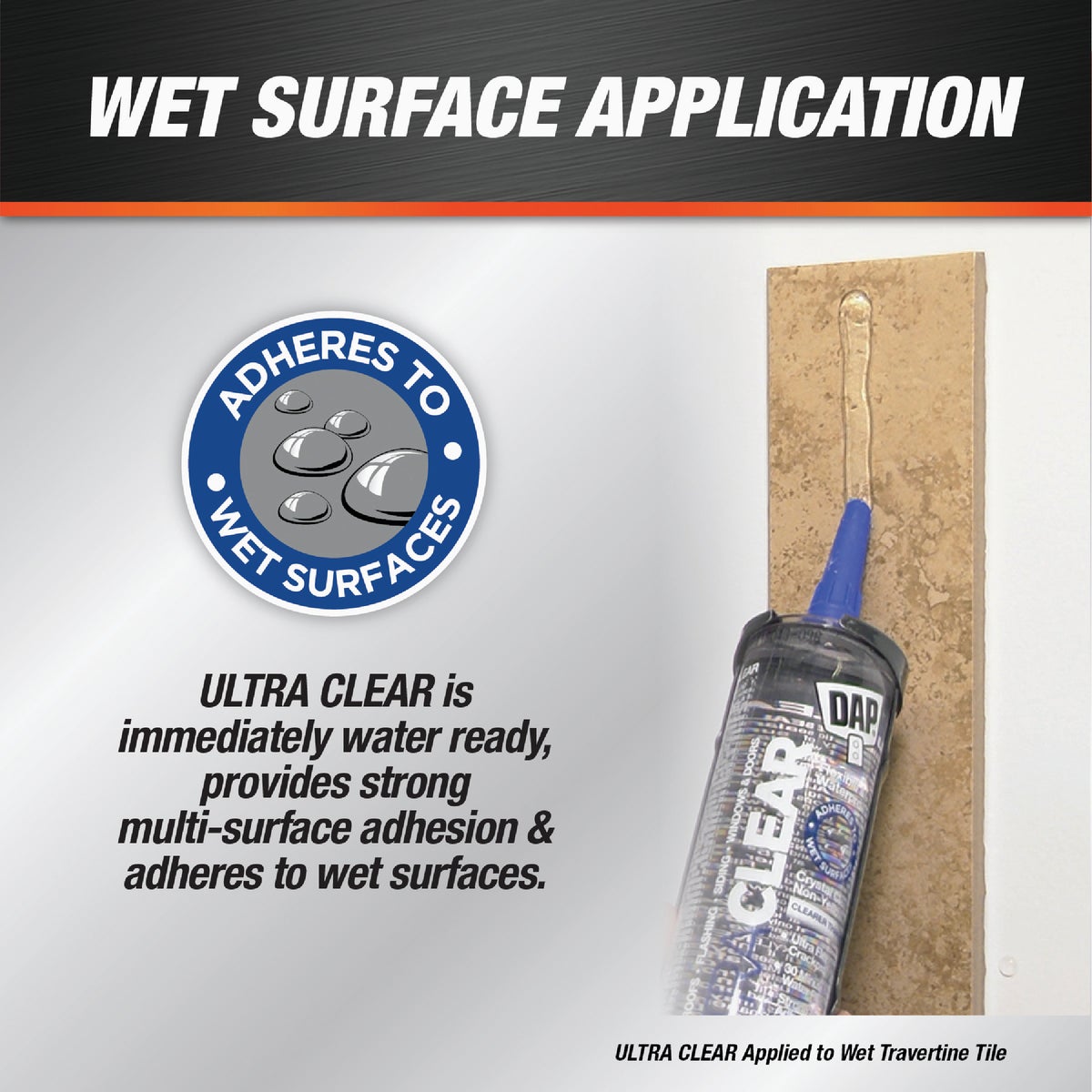 DAP Ultra Clear 2.8 Oz. All Purpose Elastomeric Sealant, Clear Image 3