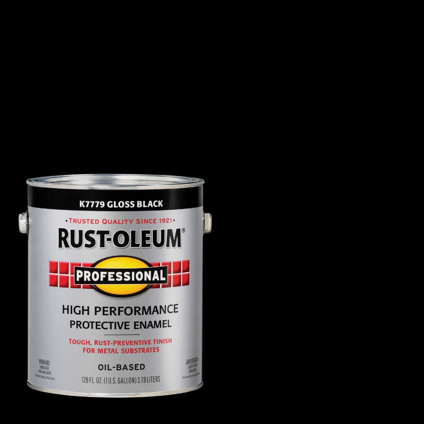 Rust-Oleum Professional Oil-Based Gloss VOC Formula Rust Control Enamel, Black, 1 Gal. Image 1