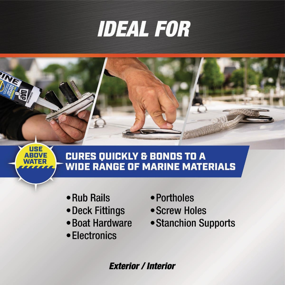 DAP 10.1 Oz. Clear UV Resistant Marine Adhesive Sealant Image 4