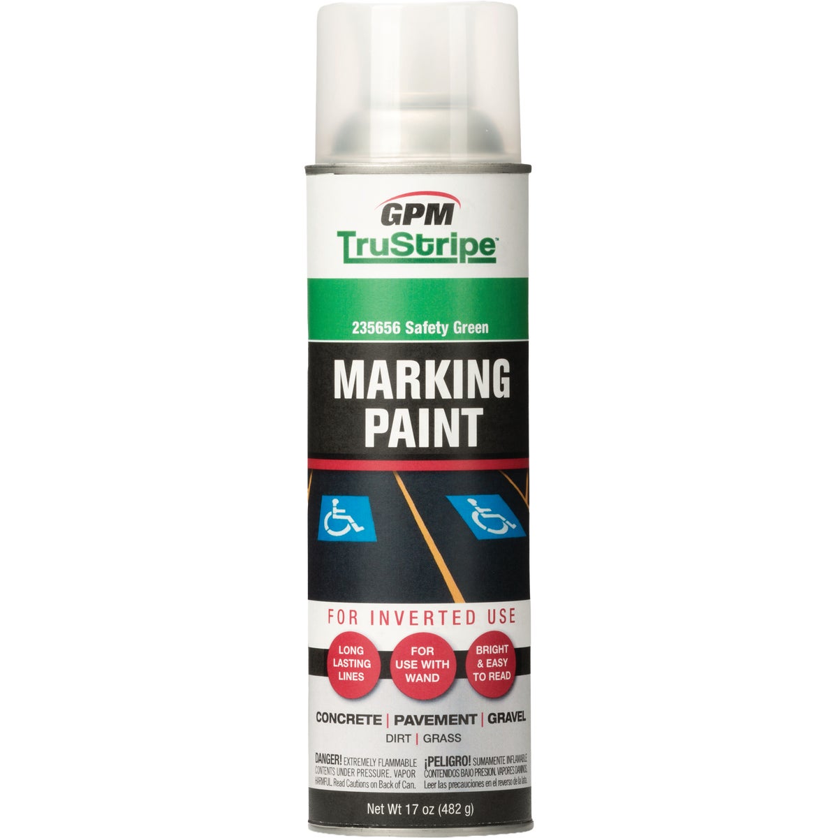 TruStripe Safety Green 17 Oz. Inverted Marking Paint Image 1
