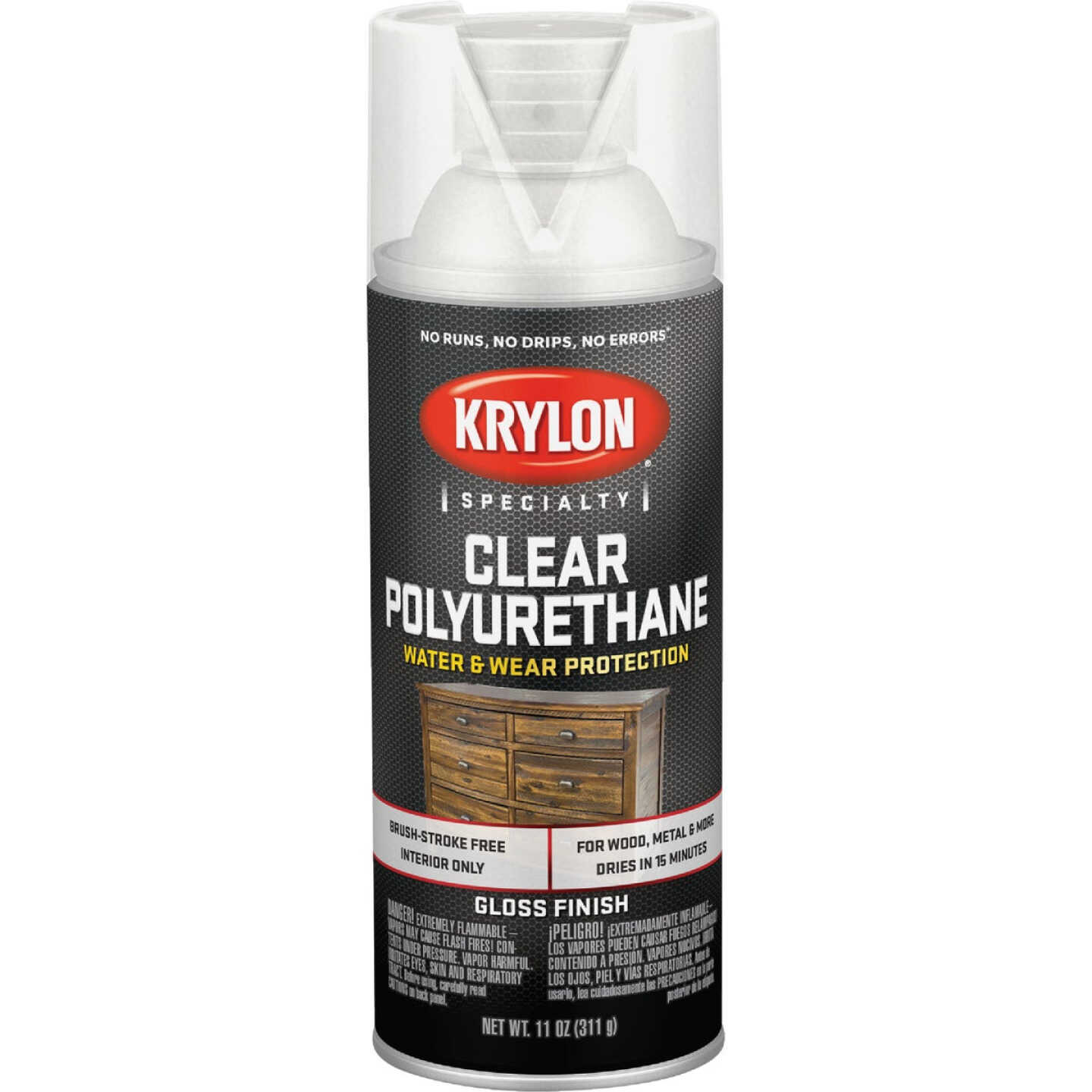 Krylon Gloss Clear Spray Polyurethane, 11 Oz. Image 2