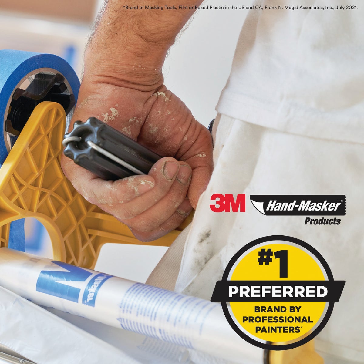 3M Hand Masker 4 Ft. x 180 Ft. Contractor's Plastic Drop Cloth Image 2