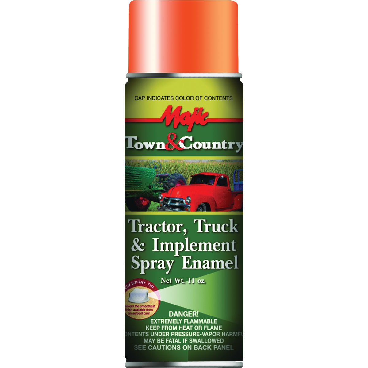 Majic Tractor, Truck & Implement Spray Enamel, Kubota Orange, 12 Oz.