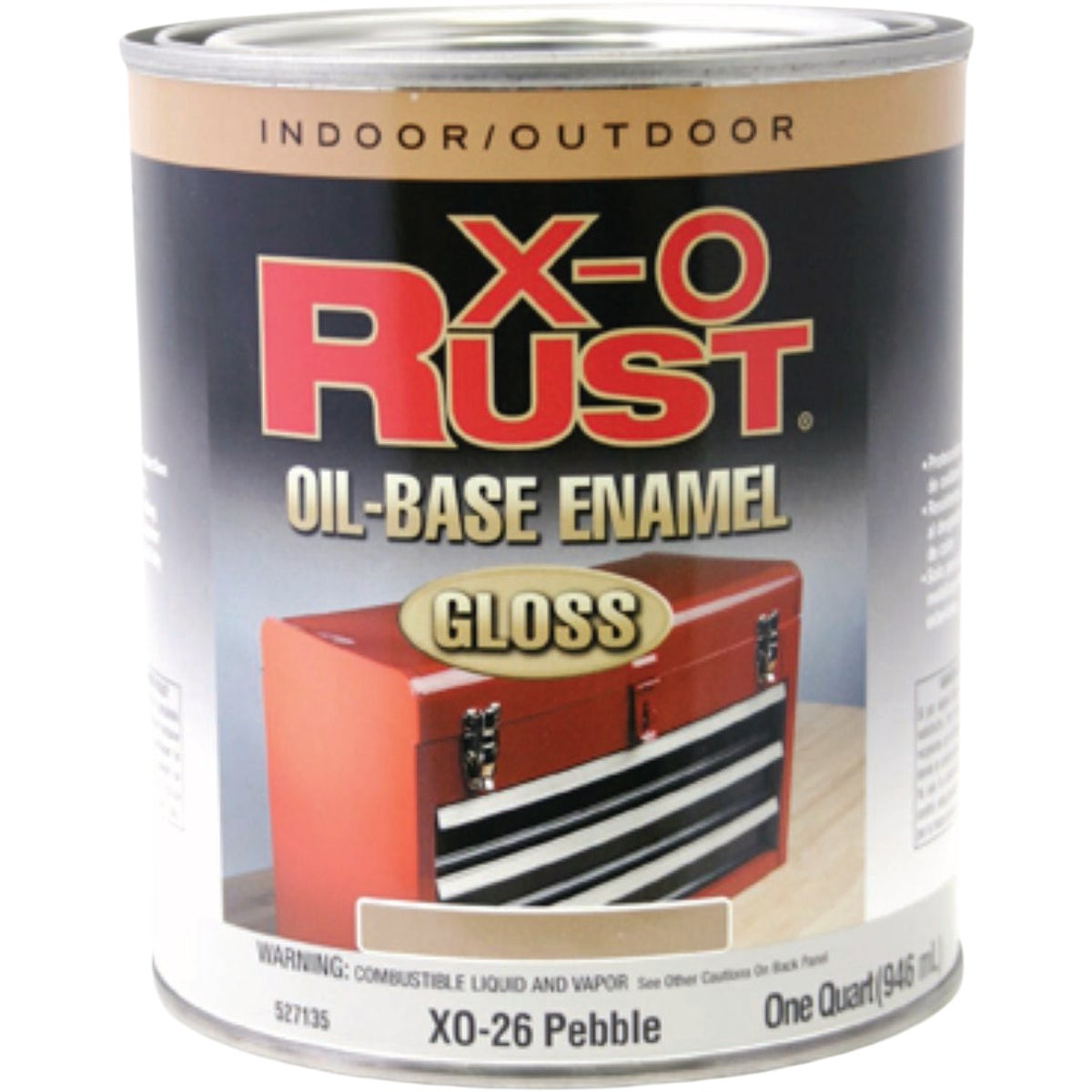 EasyCare X-O Rust Premium 1 Qt. Gloss Pebble Interior/Exterior Oil-Base Anti-Rust Paint