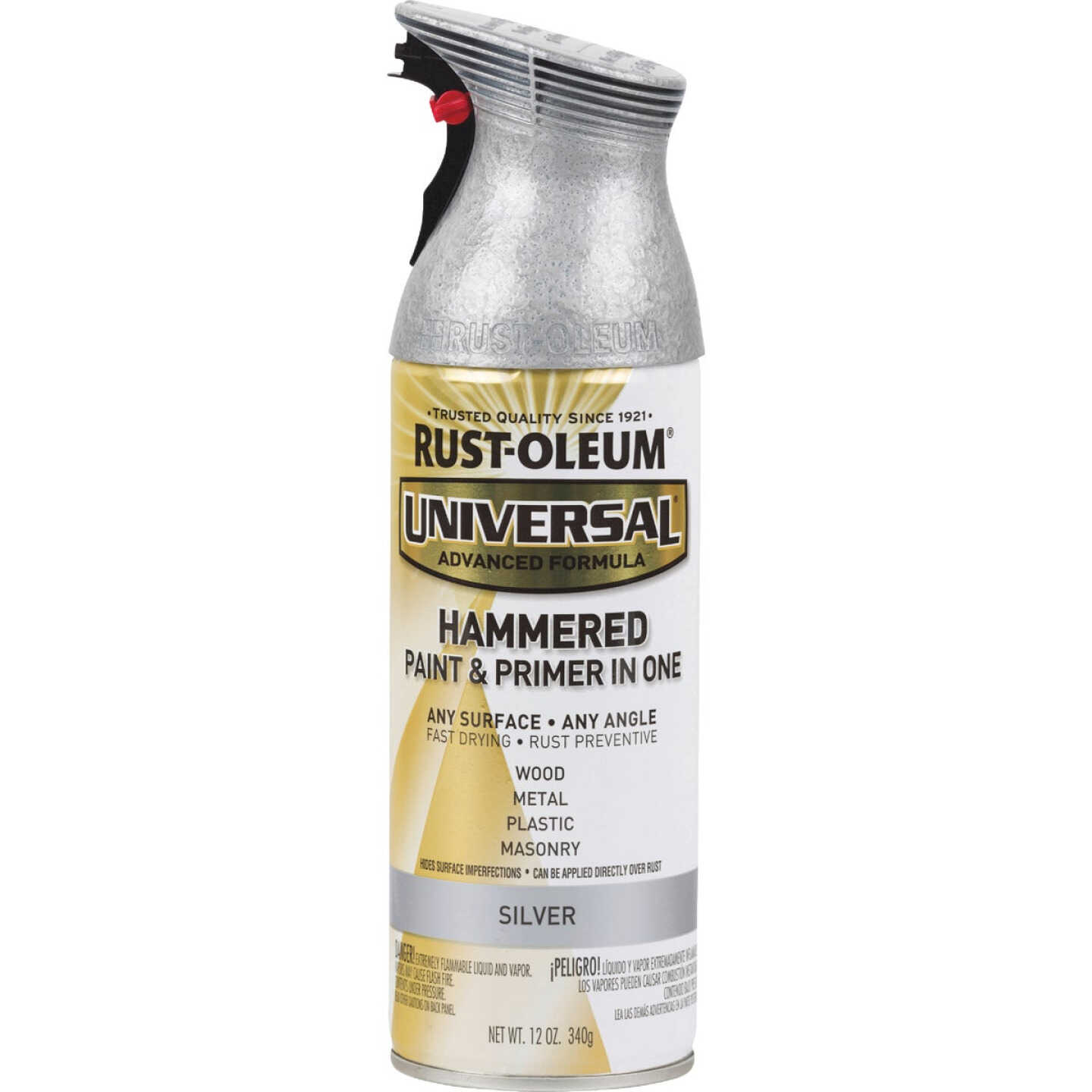 Rust-Oleum Universal 12 Oz. Hammered Silver Paint Image 1