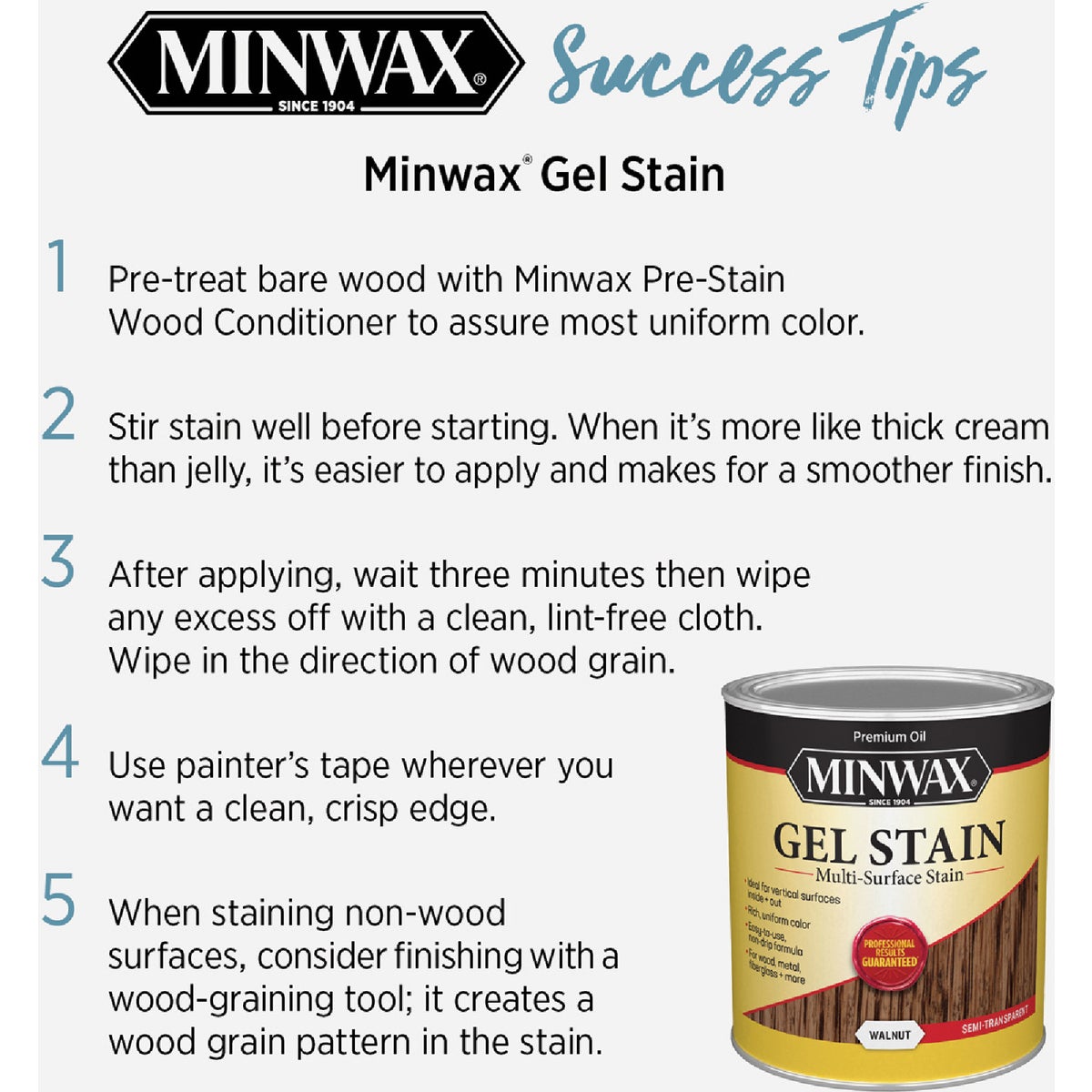 Minwax Gel Stain, Mahogany, 1 Qt. Image 6