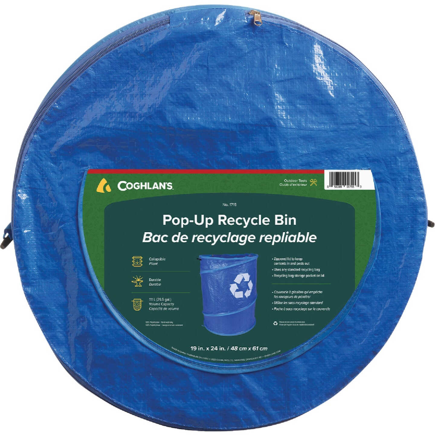 Coghlans 29.5 Gal. Pop-Up Recycle Bin Image 1