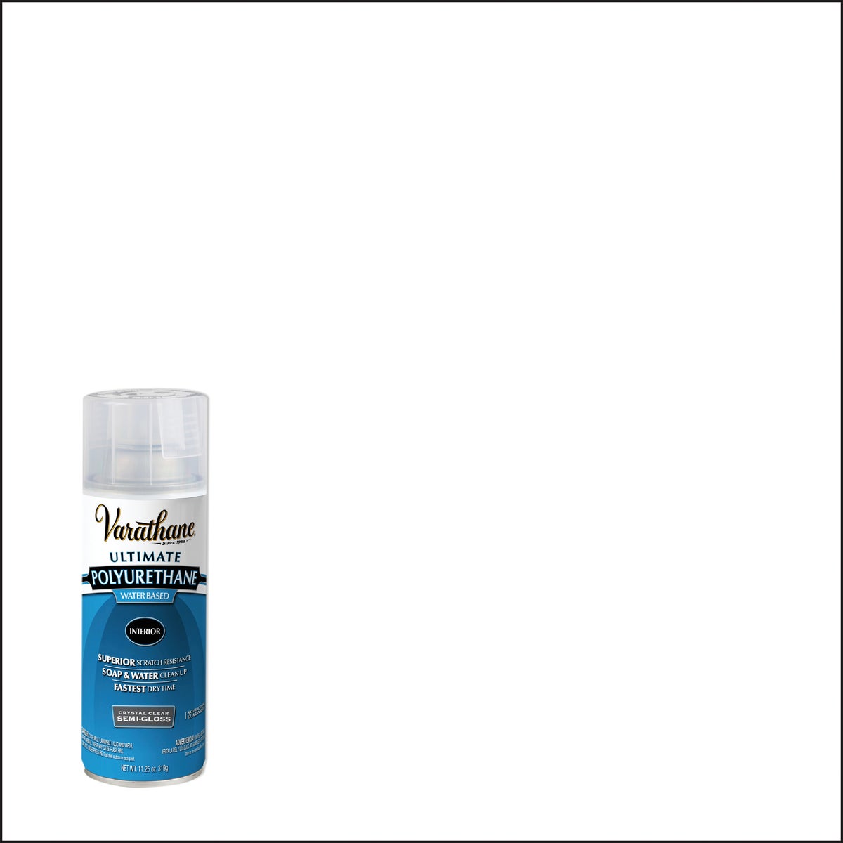 Varathane Semi-Gloss Clear Interior Water-Based Spray Polyurethane, 11.25 Oz.