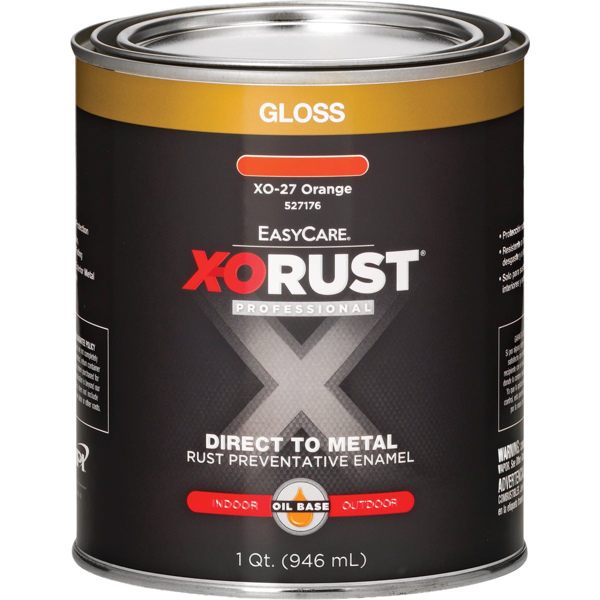EasyCare X-O Rust Premium 1 Qt. Gloss Orange Interior/Exterior Oil-Base Anti-Rust Paint