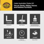 Cabot Australian Timber Oil Low VOC, Honey Teak, 1 Qt. Image 3