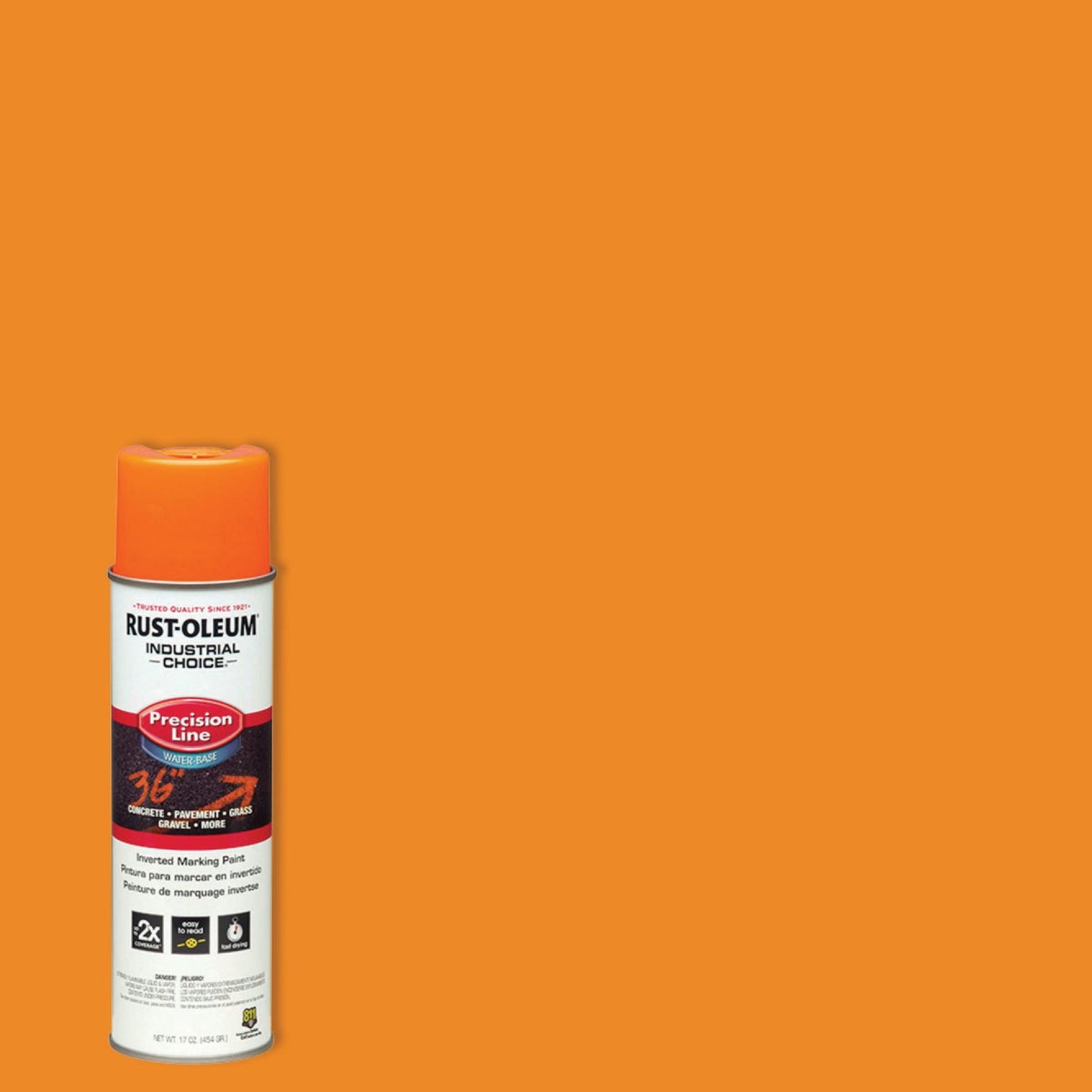 Rust-Oleum Industrial Choice Precision Line 17  Oz. Fluorescent Orange Inverted Marking Spray Paint