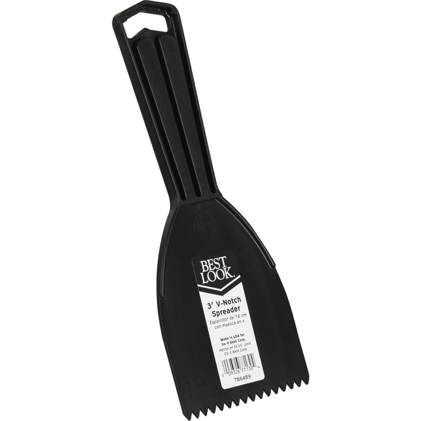 Best Look 3 In. V-Notch Plastic Adhesive Spreader Image 1