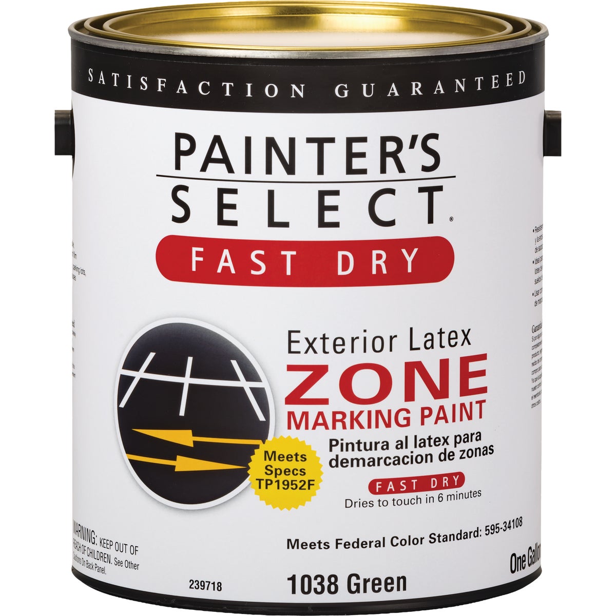 Painter's Select Specialty Flat Latex Zone Marking Paint, Green, 1 Gal.