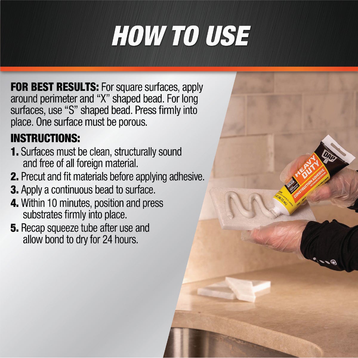DAP 3 Oz. Heavy Duty Construction Adhesive Image 3