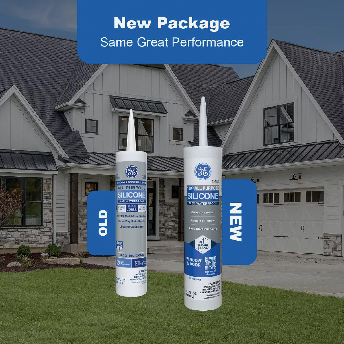GE Window & Door All-Purpose Sealant, Clear, 10.1 Oz. Cartridge Image 2