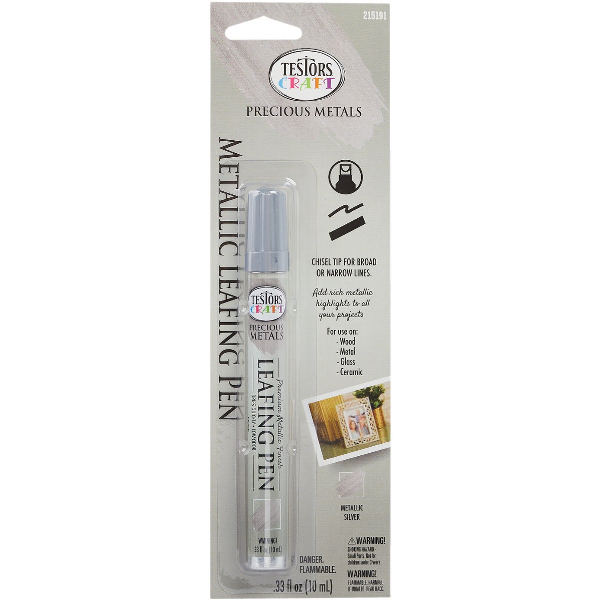 Testors Craft Metallic Silver Leafing Paint Pen Image 2