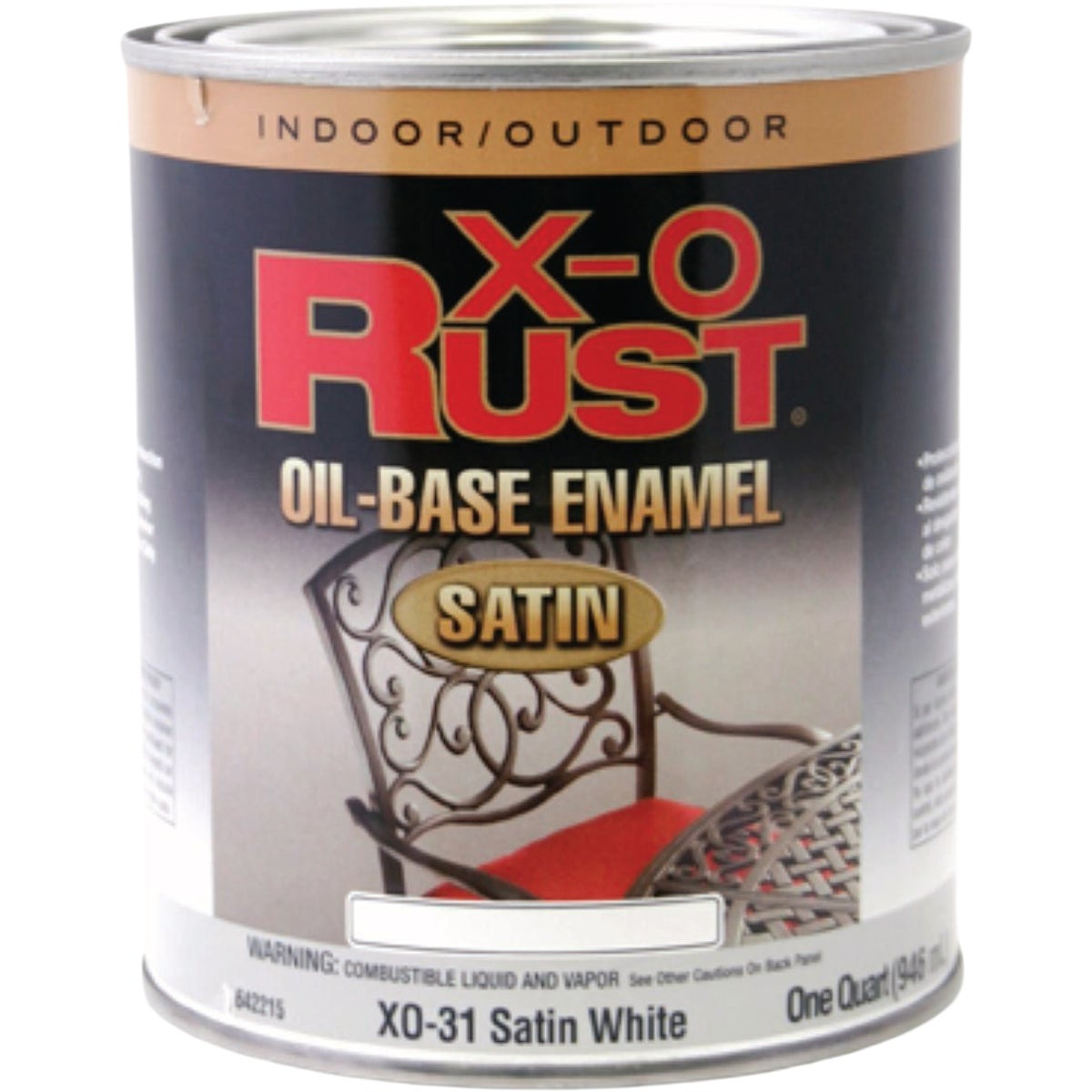 EasyCare X-O Rust 1 Qt. Interior/Exterior Satin White Premium Anti-Rust Oil-Base Paint