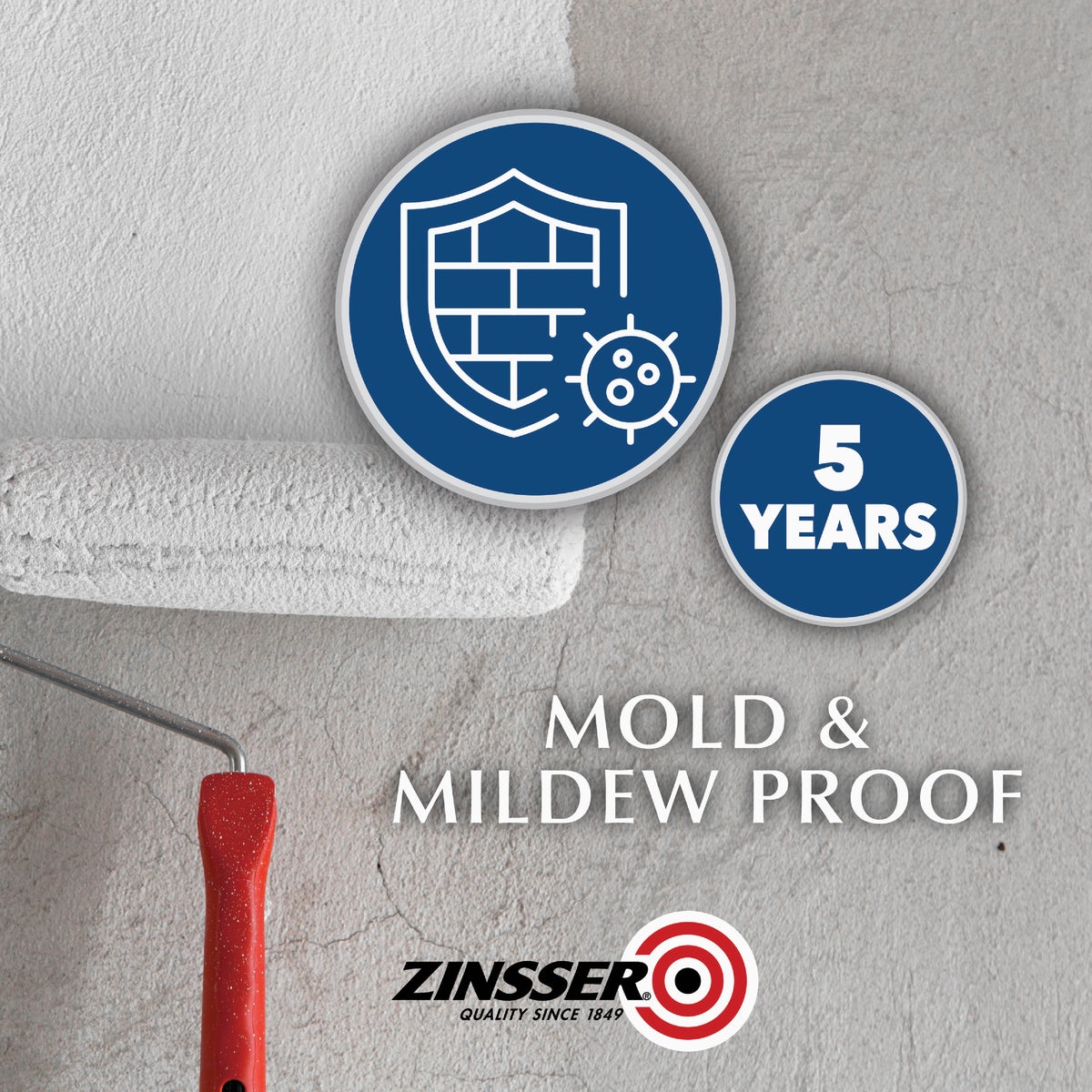 Zinsser Perma-White White-Tintable Satin Gallon Mildew Paint Image 7