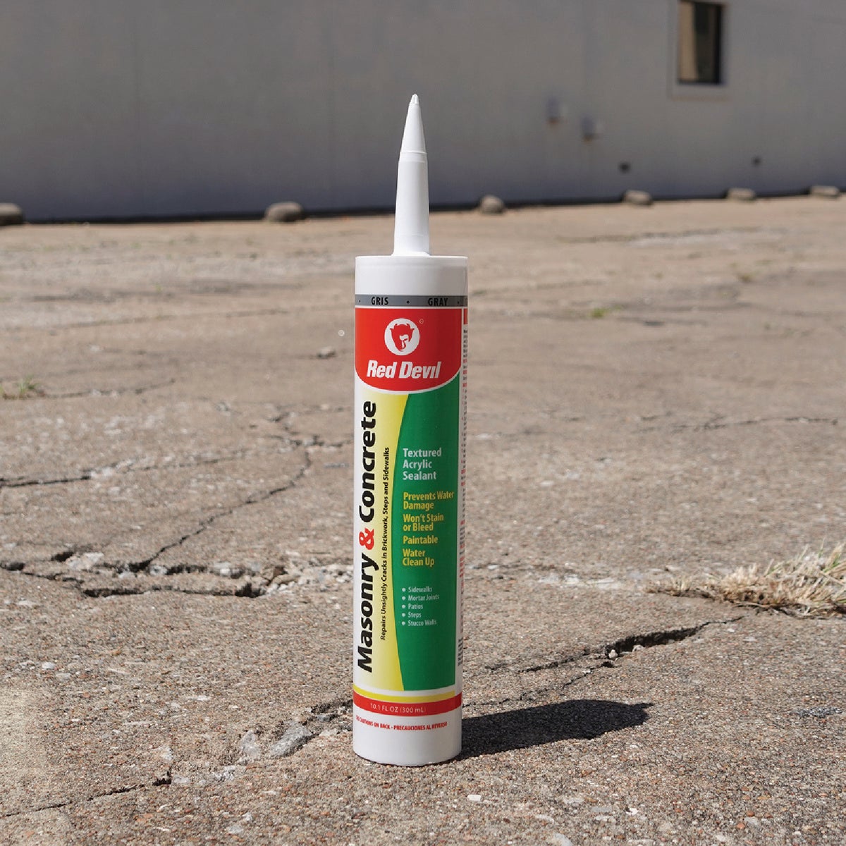 Red Devil Gray Masonry & Concrete Repair Sealant, 10 Oz. Cartridge Image 2