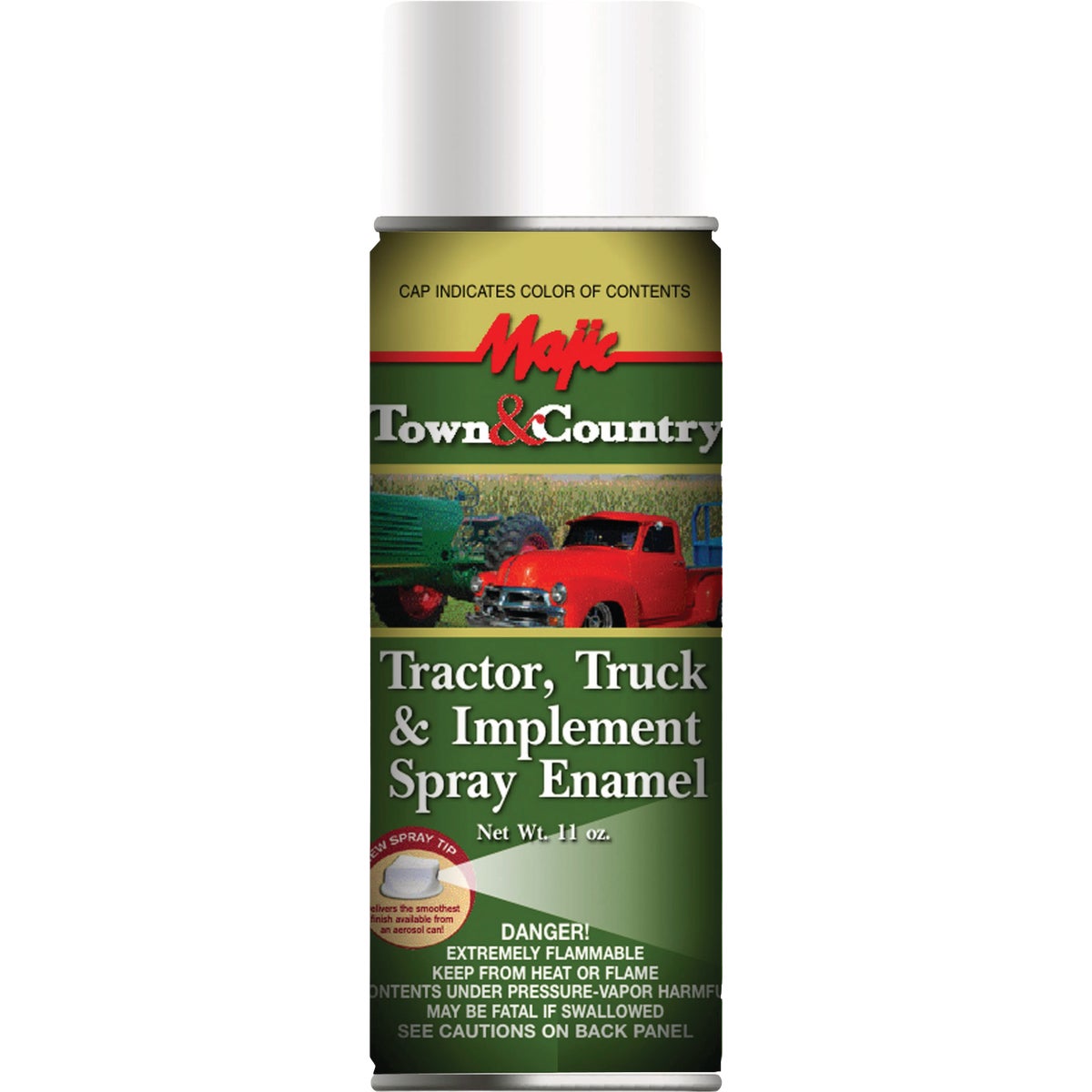 Majic Tractor, Truck & Implement Spray Enamel, Gloss White, 12 Oz.