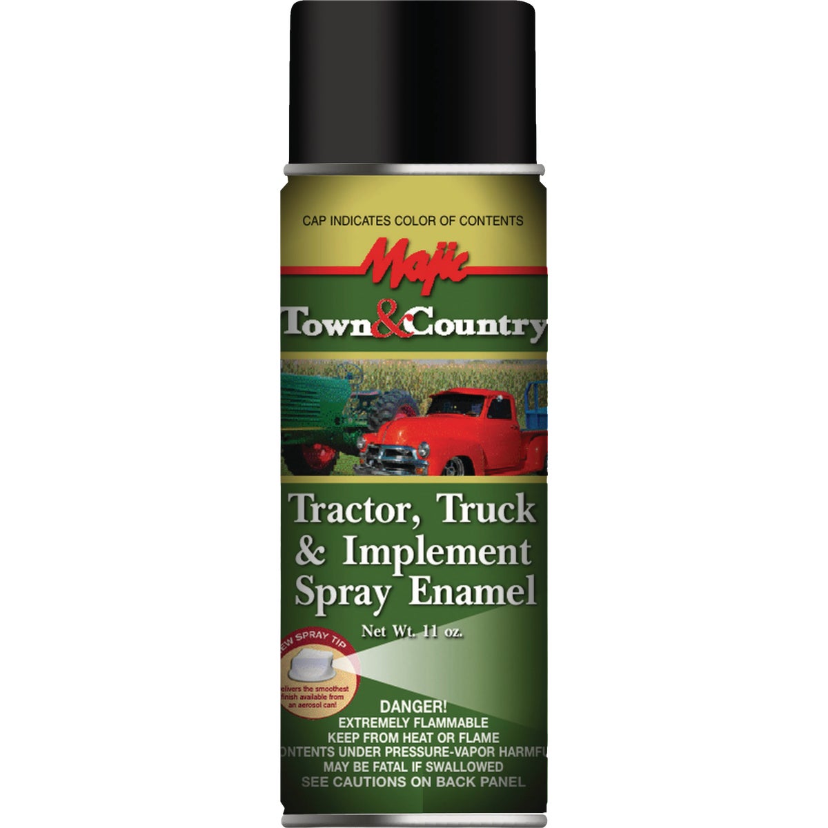 Majic Tractor, Truck & Implement Spray Enamel, Gloss Black, 12 Oz.