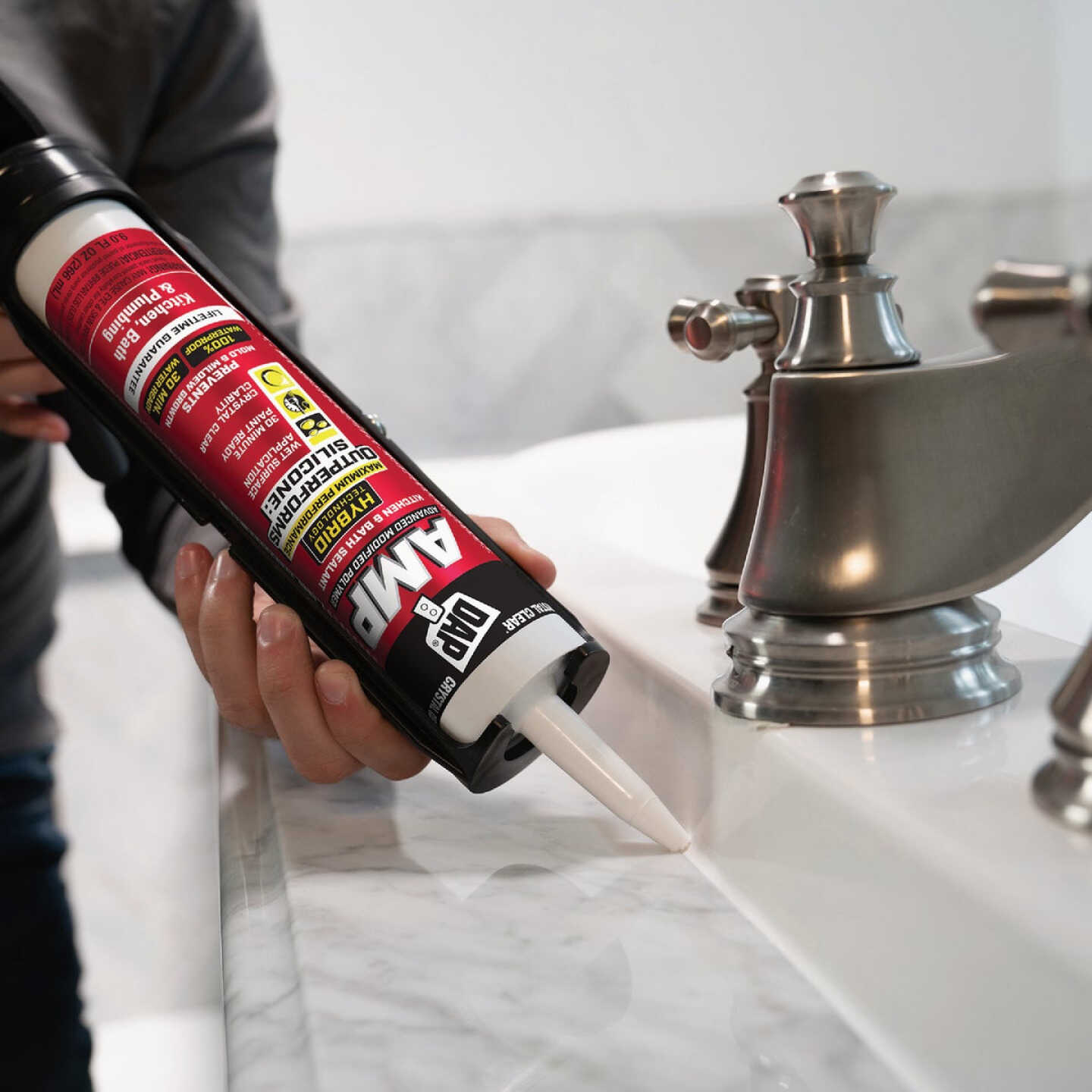 DAP AMP 9 Oz. Advanced Modified Polymer
Kitchen, Bath & Plumbing Sealant, White Image 4
