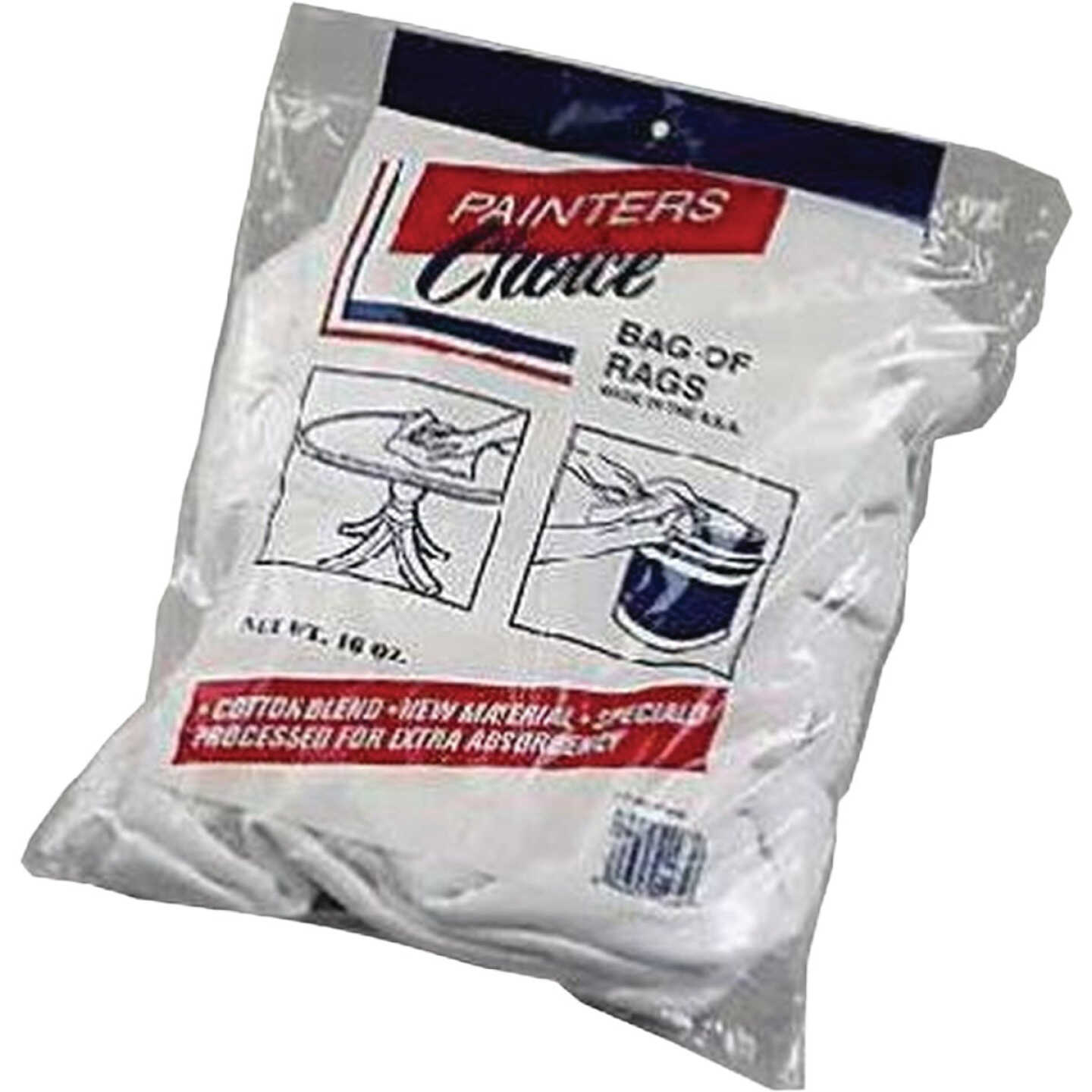 Intex 1/2 Lb. White Bleached Painter's Choice Rags Image 1