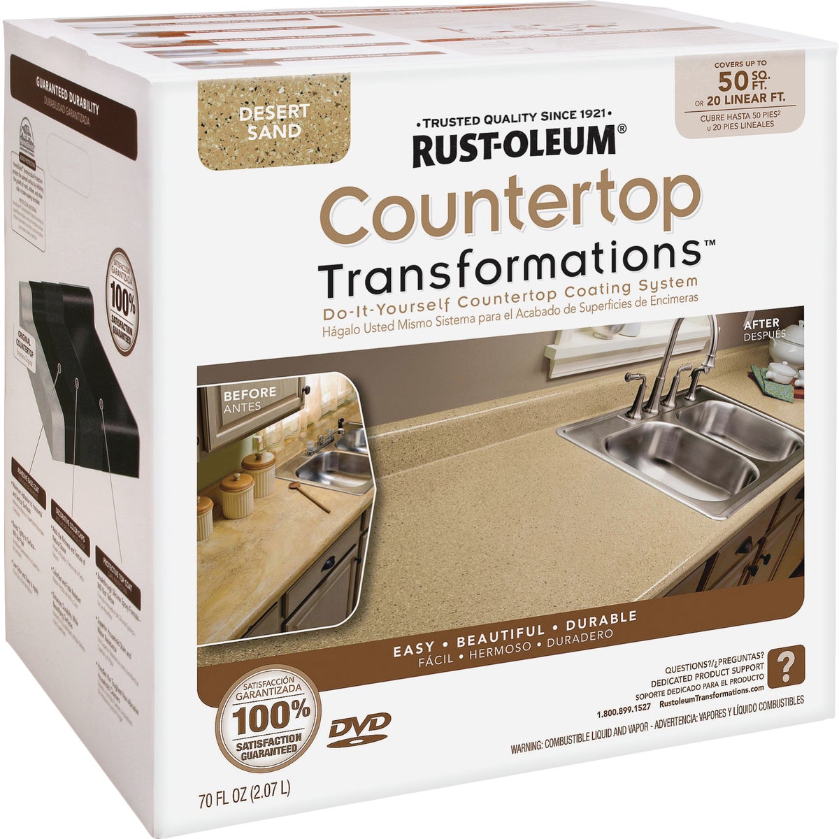 Rust-Oleum Transformations Desert Sand Satin Granite Look Wide Countertop Coating