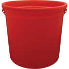 10 QT Red Plastic Paint Pail Image 1