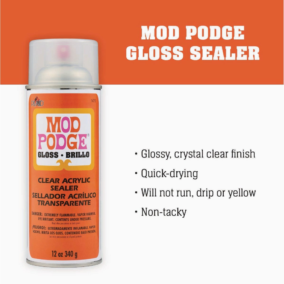 Mod Podge 12 Oz. Clear Acrylic Sealer Spray, Gloss Image 2