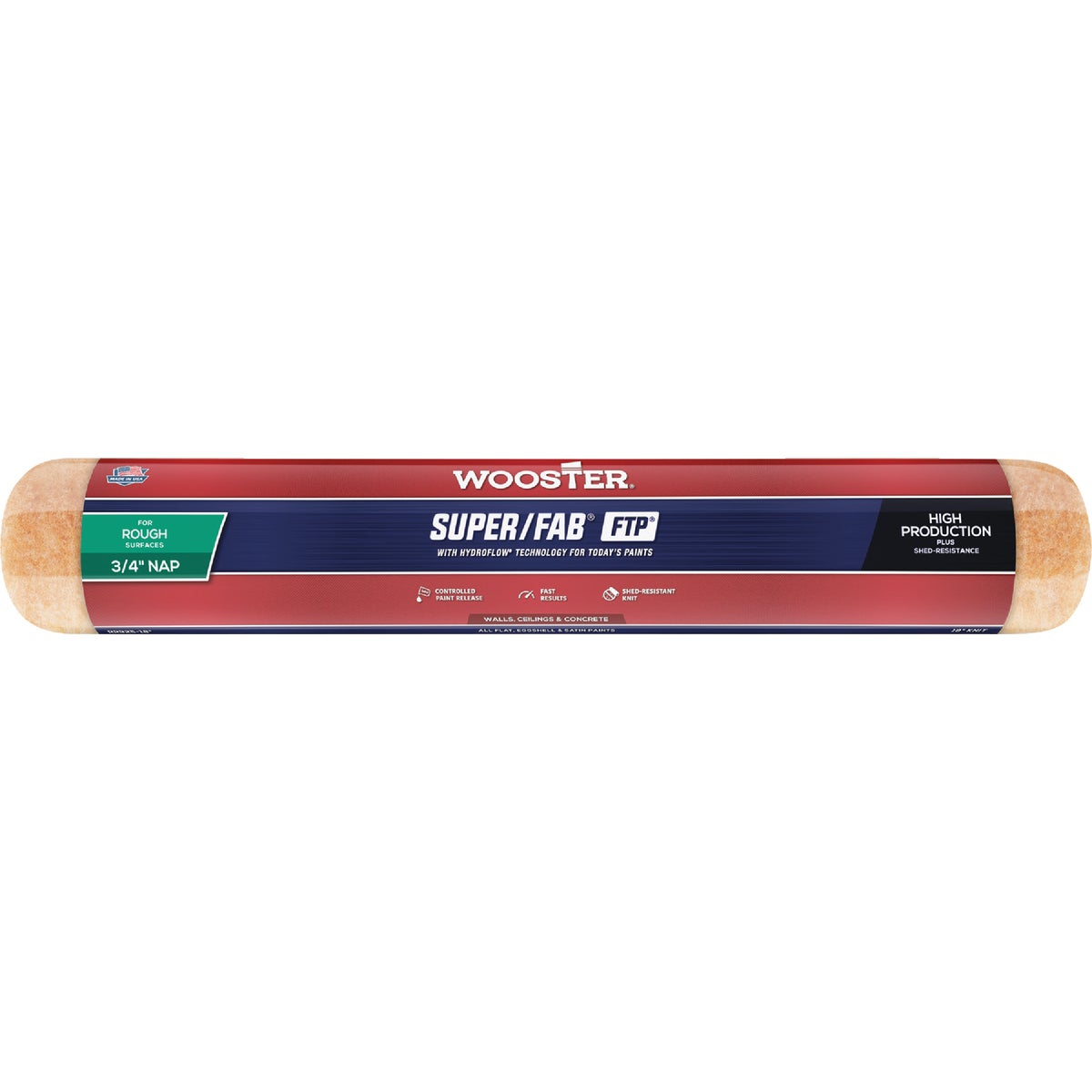 Wooster Super/Fab FTP 18 In. x 3/4 In. Knit Fabric Roller Cover Image 1