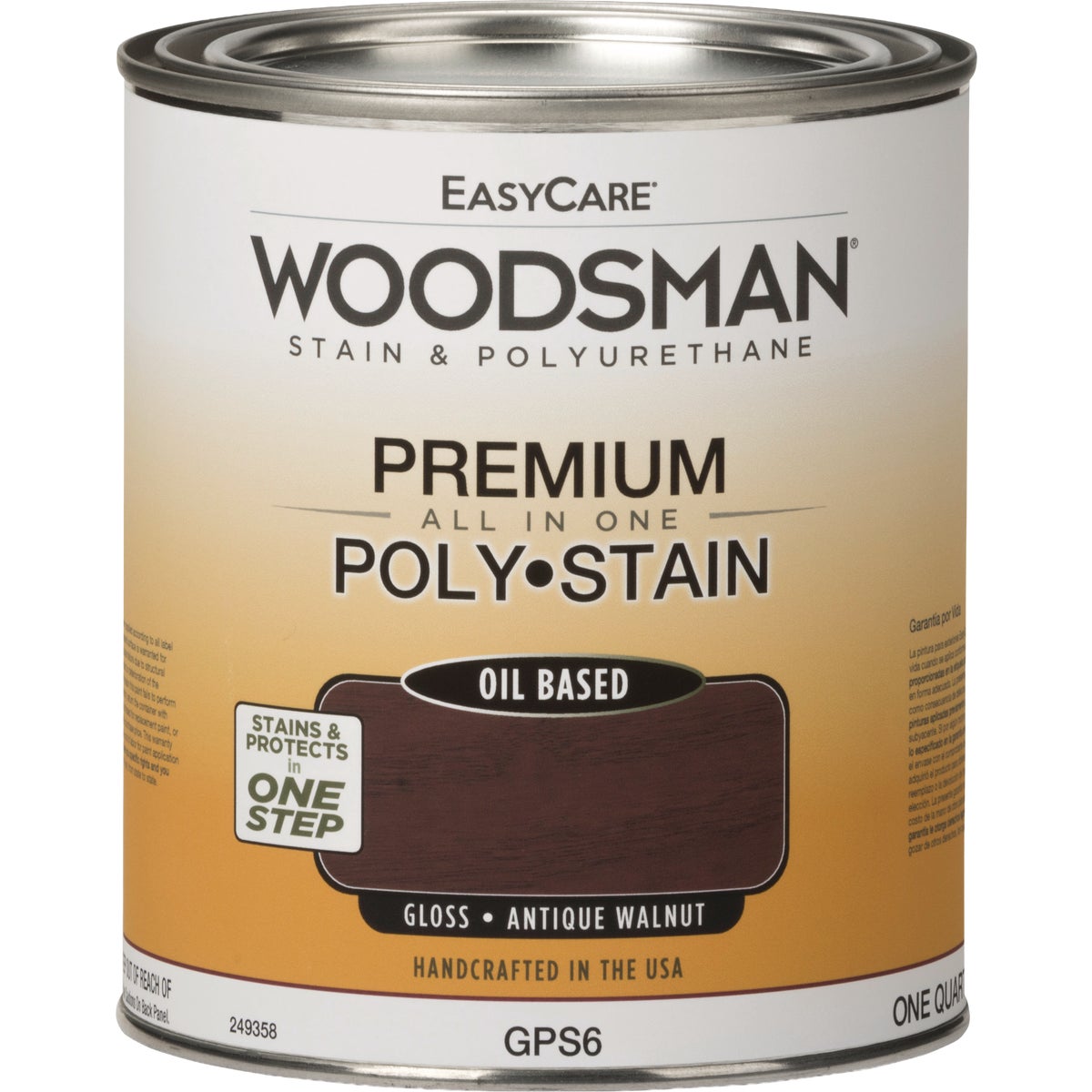 EasyCare Woodsman Gloss Polyurethane Stain, Antique Walnut, 1 Qt.