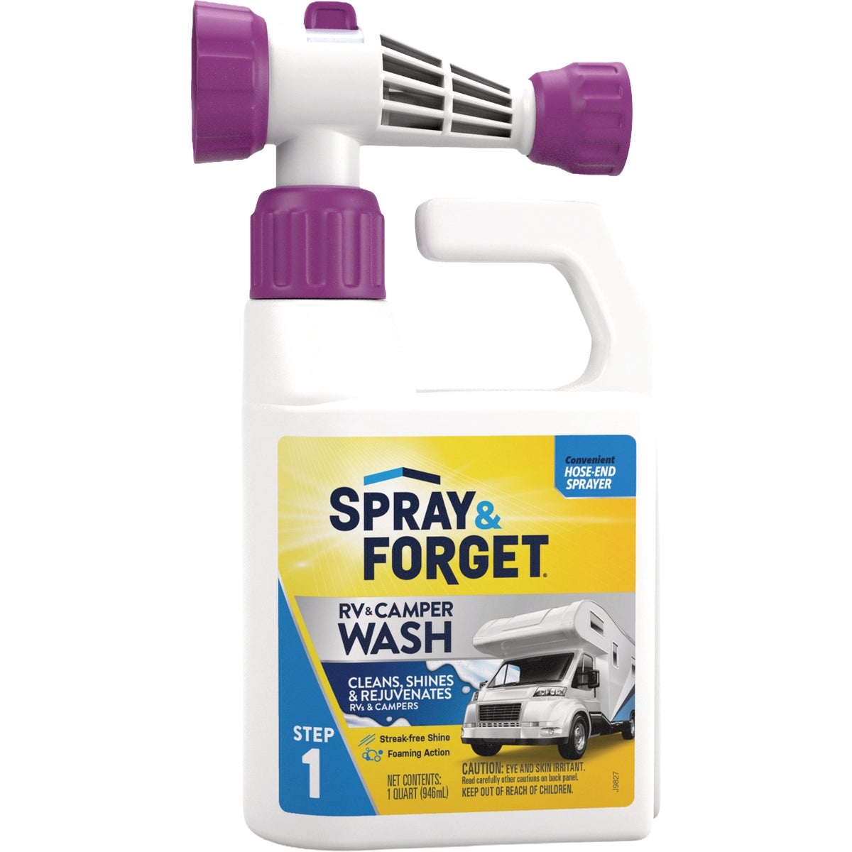 Spray & Forget RV & Camper Cleaner with Hose End Adapter, 1 Qt.