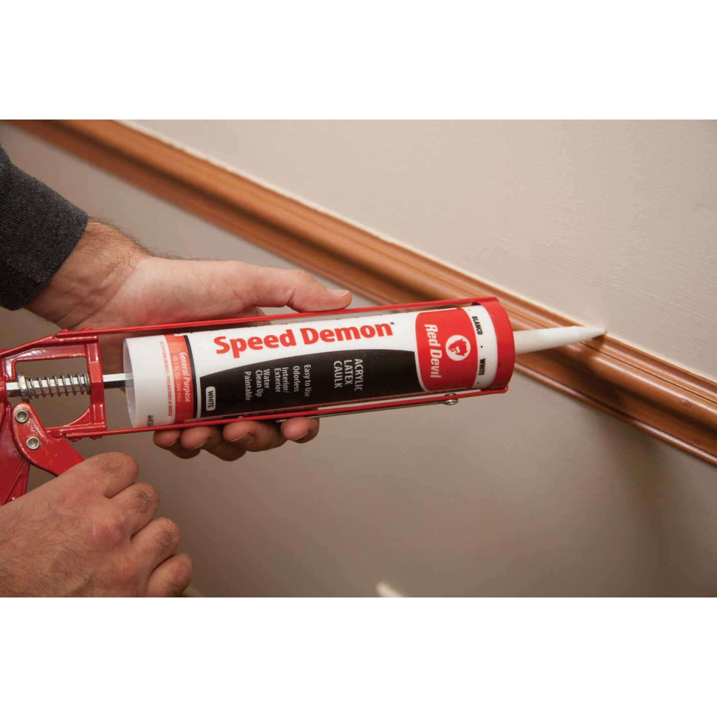 Red Devil 10.1 Oz. White Paintable Speed Demon Acrylic Caulk Image 2