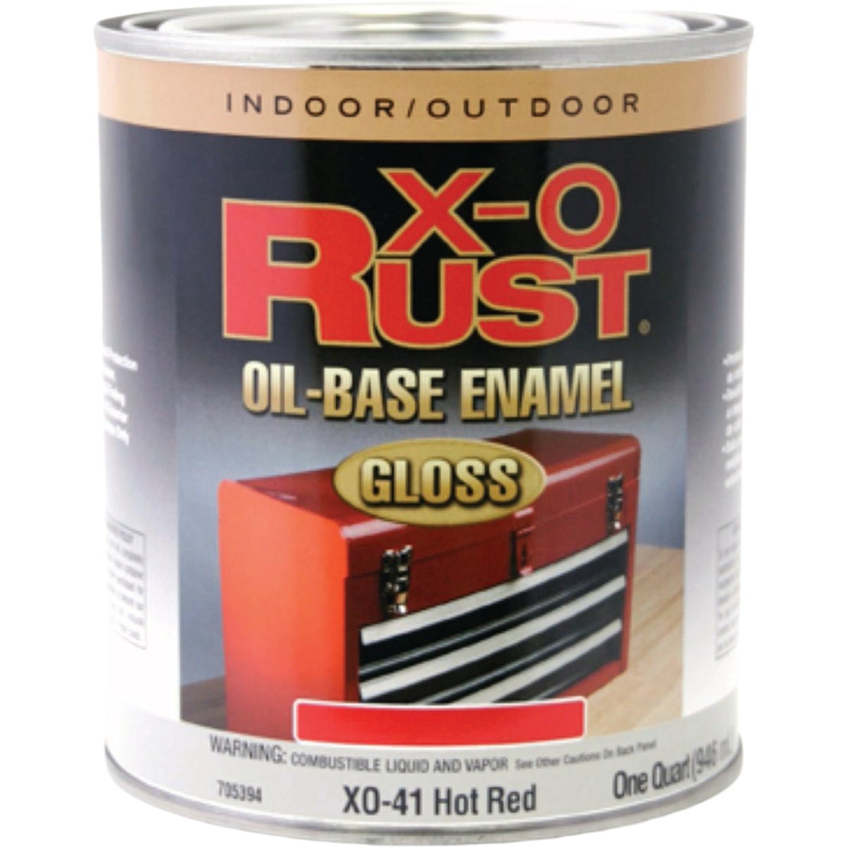 EasyCare X-O Rust Premium 1 Qt. Hot Red Gloss Anti-Rust Oil-Base Enamel
