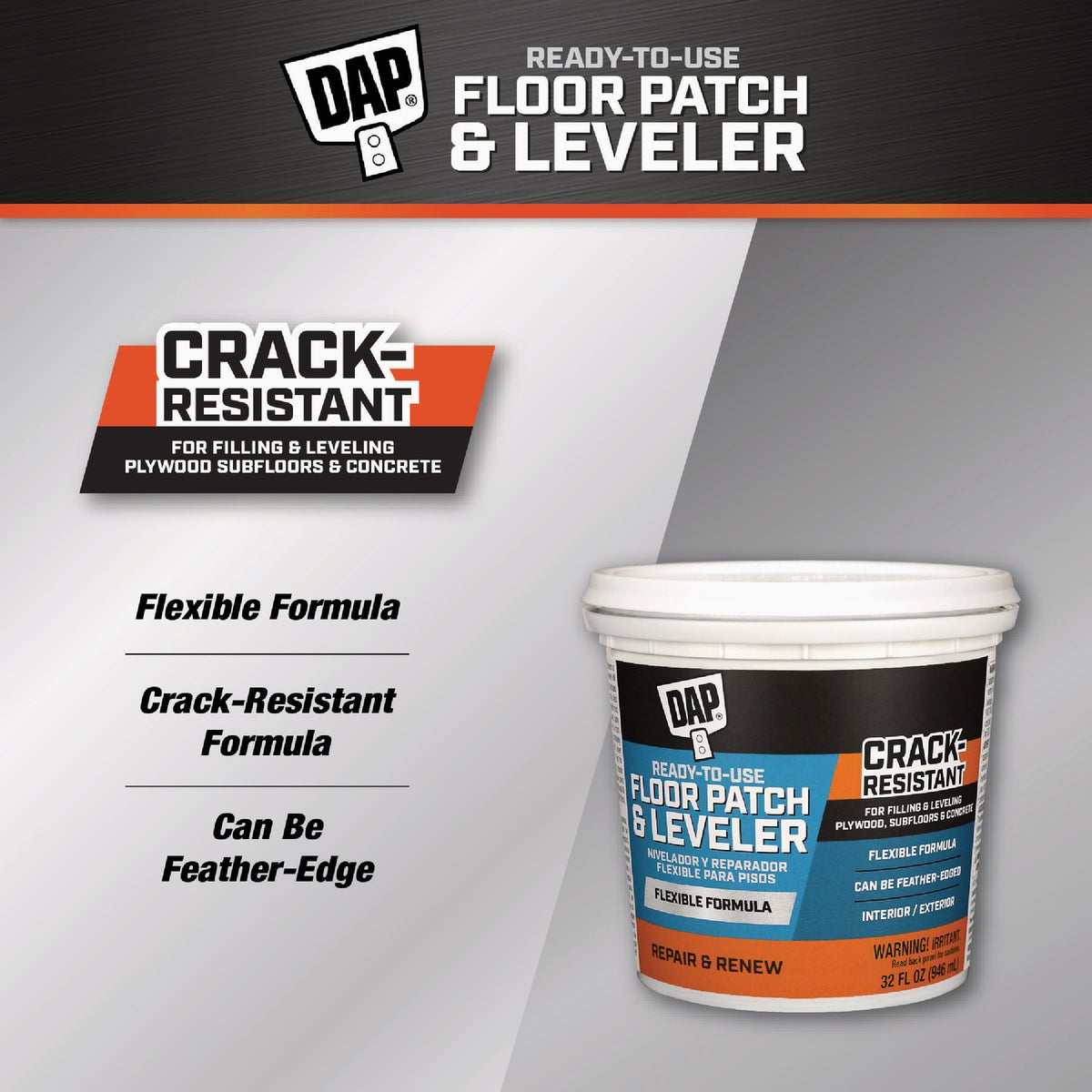 DAP Ready-To-Use Floor Leveler, 1 Qt. Image 2