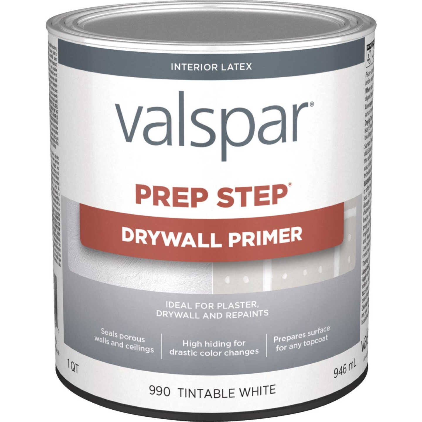Valspar Prep Step Drywall Primer, White, 1 Qt. Image 1