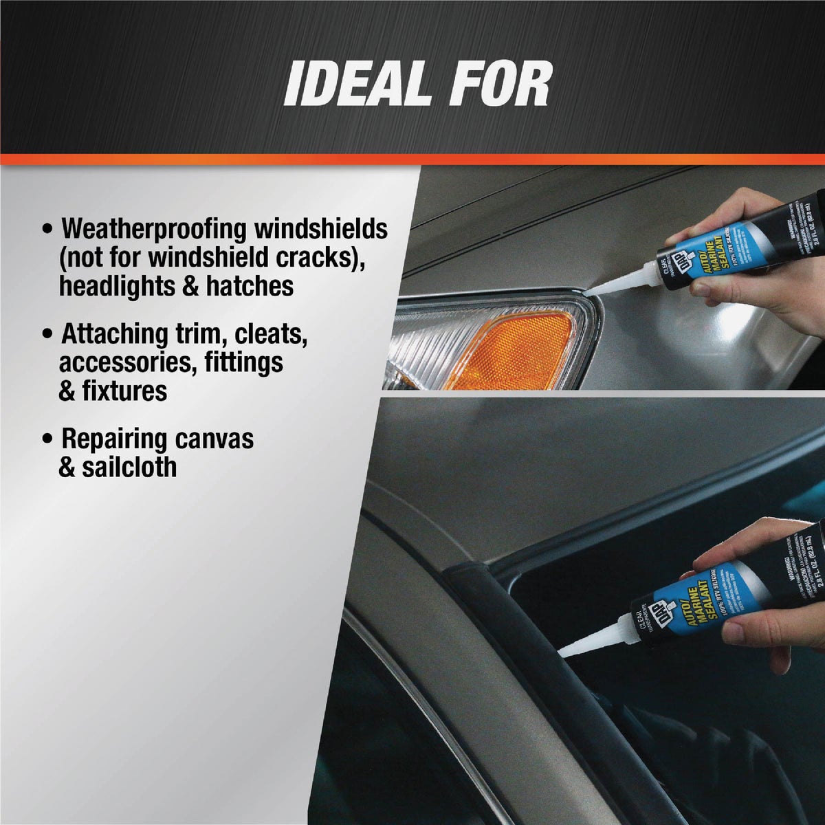 Dap 2.8 Oz. Clear Auto/Marine 100% RTV Silicone Sealant Image 3