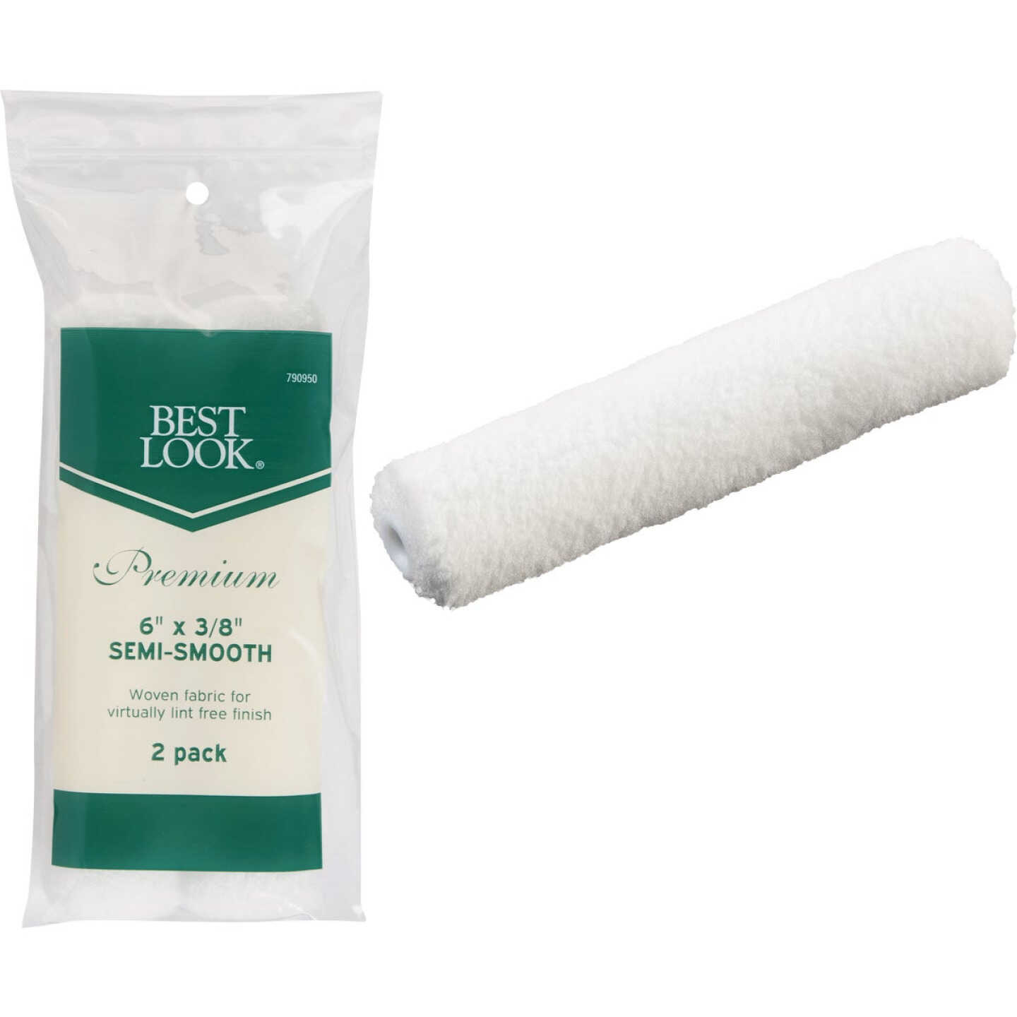 Best Look Premium 6 In. x 3/8 In. Mini Woven Fabric Roller Cover (2-Pack) Image 1