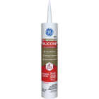 GE Advanced Silicone Kitchen & Bath Sealant, White, 10.1 Oz. Cartridge Image 1
