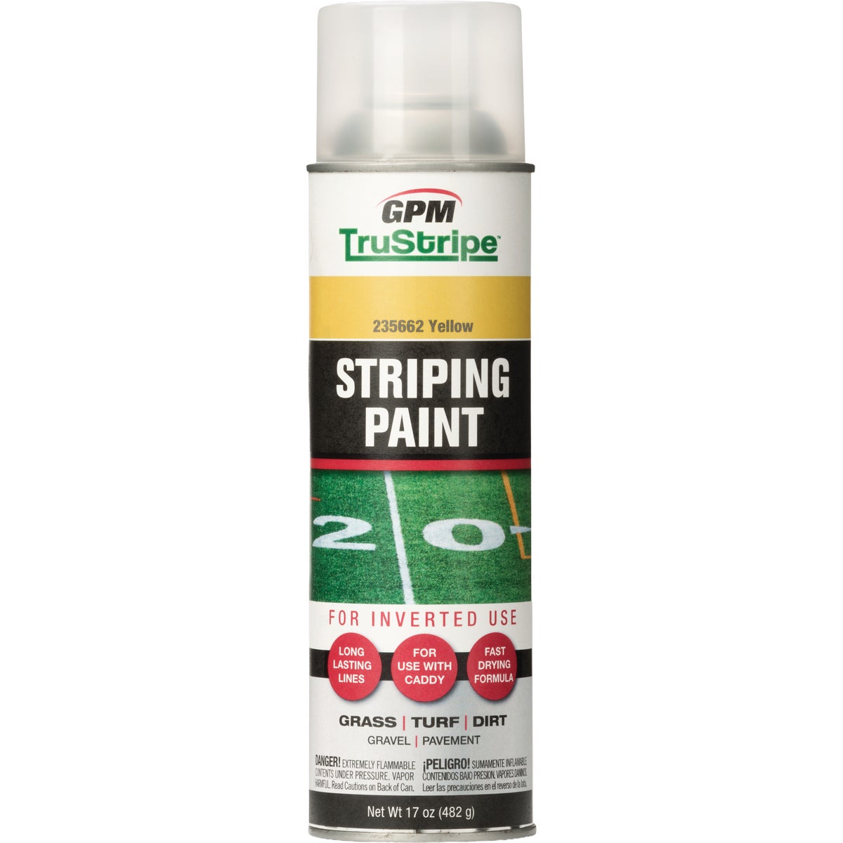 TruStripe Yellow 17 Oz. Inverted Aerosol Striping Paint