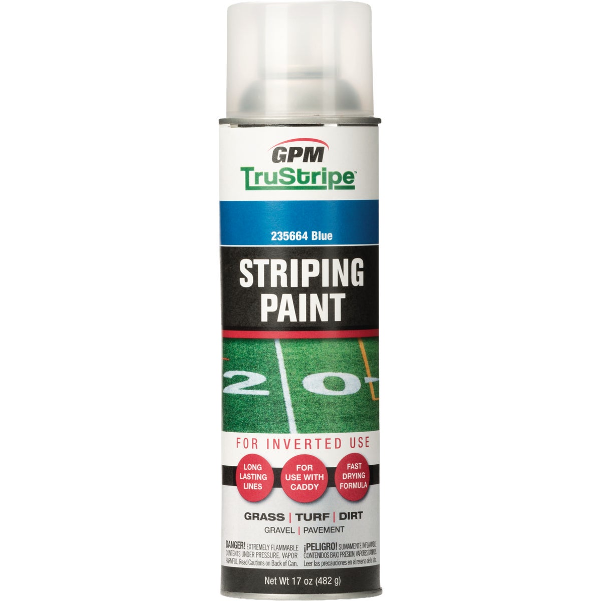 TruStripe Caution Blue 17 Oz. Inverted Aerosol Striping Paint
