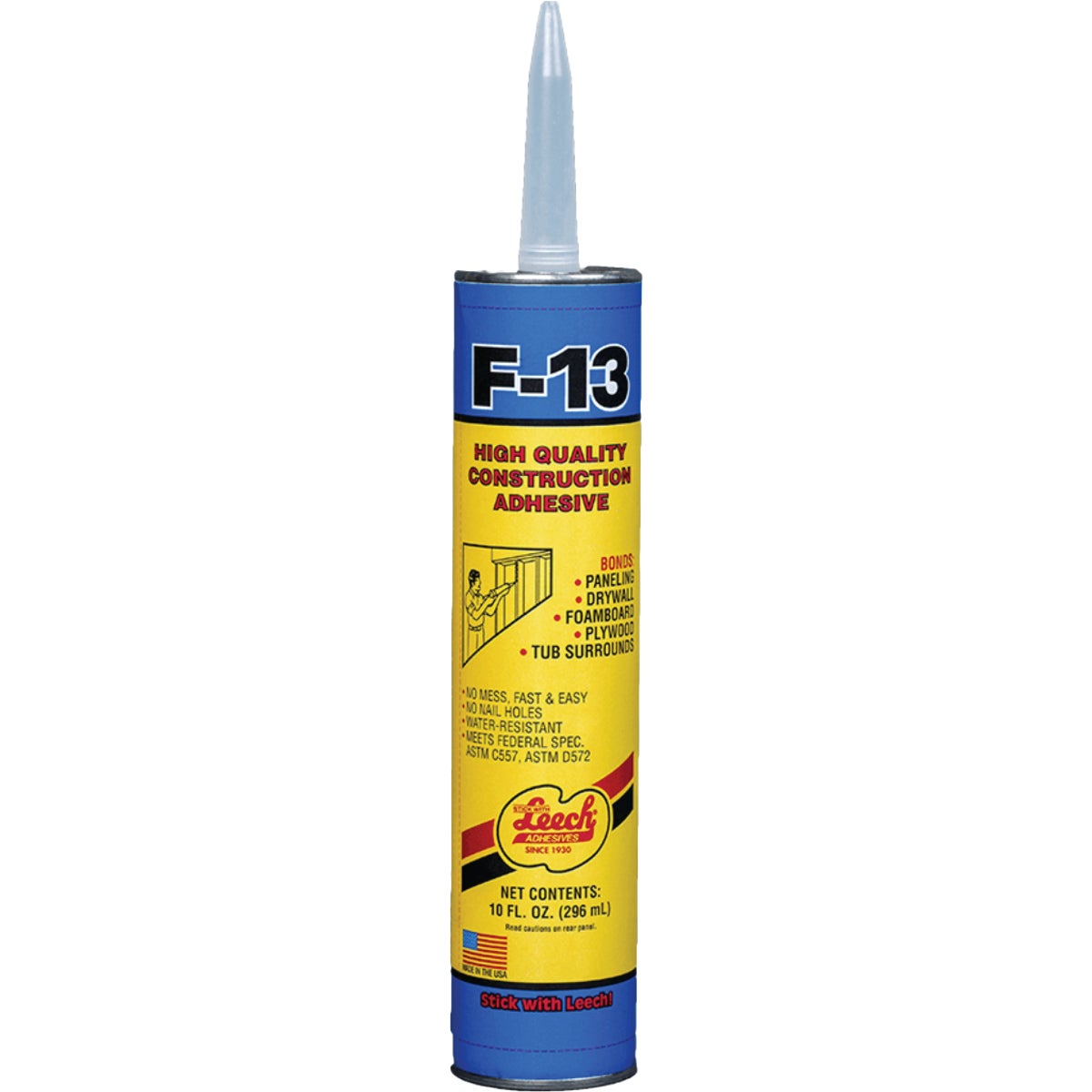 Leech F-13 10 Oz. High Quality Construction Adhesive Image 1