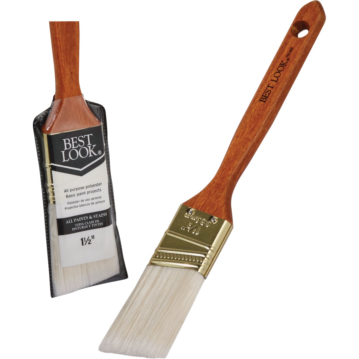 Best Look General Purpose 1.5 In. Angle Polyester Paint Brush Image 1