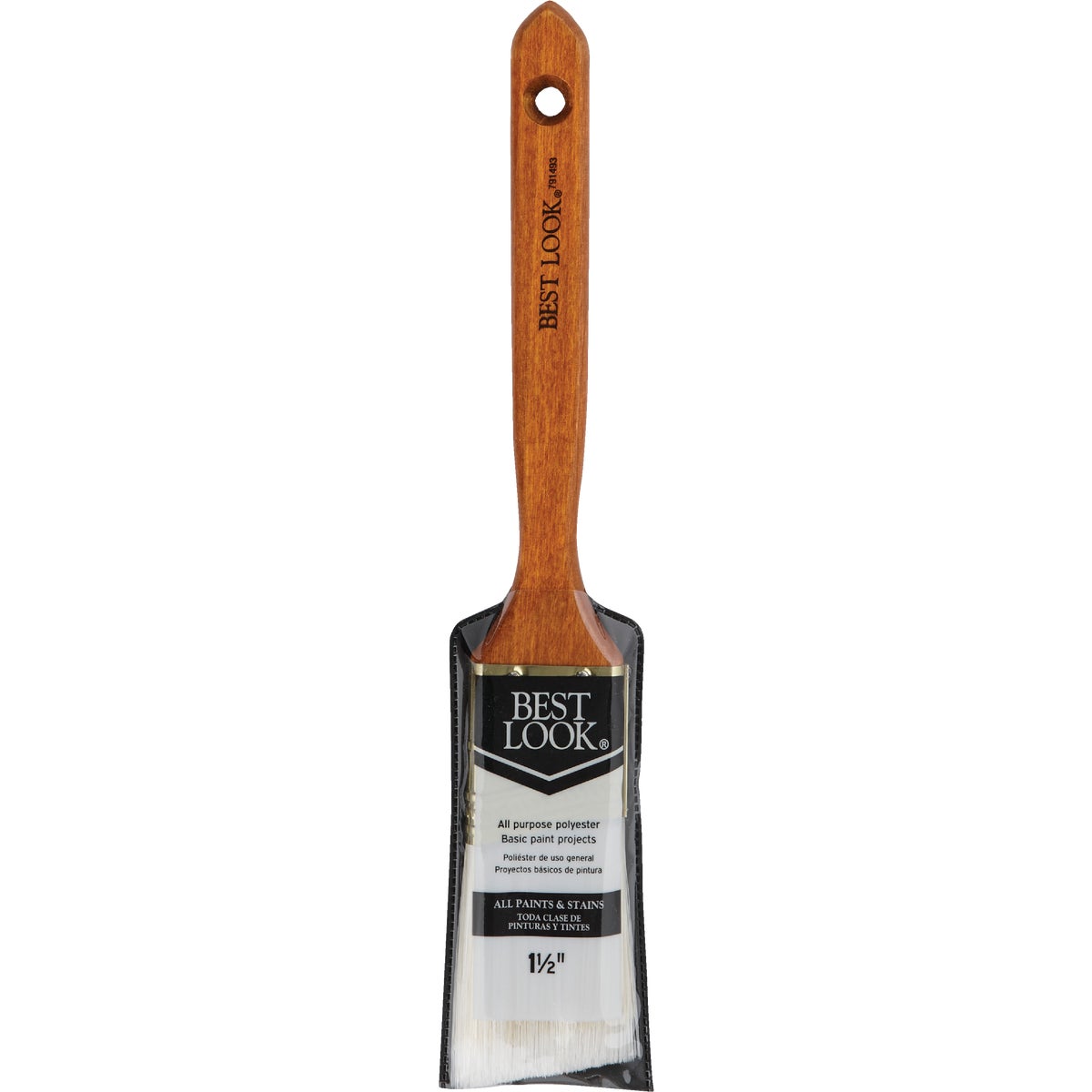 Best Look General Purpose 1.5 In. Angle Polyester Paint Brush Image 2