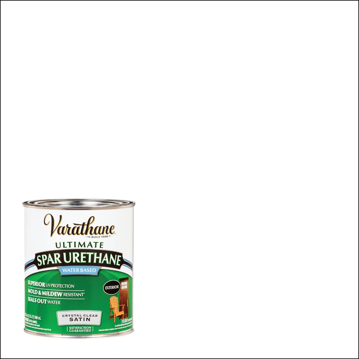 Varathane Satin Clear Water Based Exterior Spar Urethane, 1 Qt.