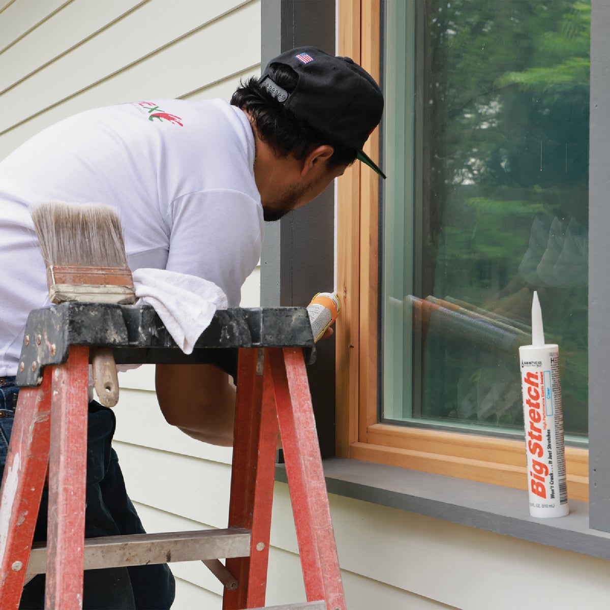 Sashco Big Stretch 10.5 Oz. Acrylic Elastomeric Caulk, Dark Brown Image 5