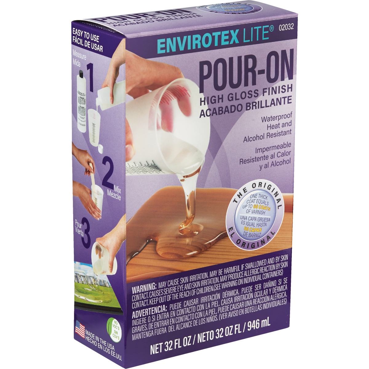 Envirotex Lite Pour-On 32 Oz. High Gloss Finish Image 1